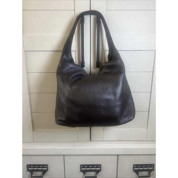 Dooney & Bourke Hobo Logo Lock Shoulder Bag Brown Pebble Handbag Purse - Picture 4 of 16